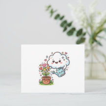 Söt Kawaii Växt Vänlighet Söt Moln och Klistermärk