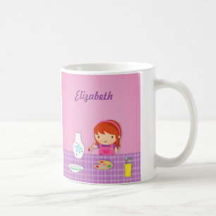 Söt Keramikmålning För Tjejer Kaffemugg