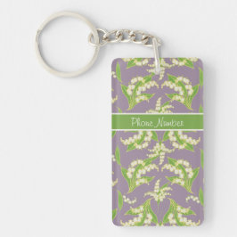 Söt Keychain: Lilies of the Valley, Mauve Nyckelring