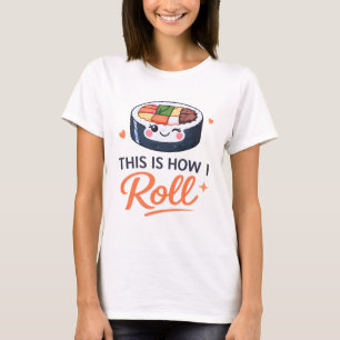 Söt Kimbap Koreansk Mat Älskare Risrulle T Shirt