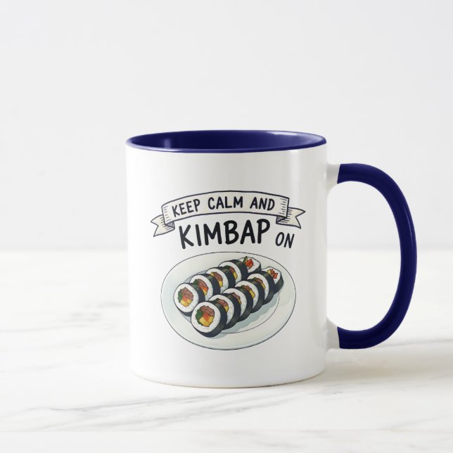 Söt Kimbap koreansk mat rolig slogan  Mugg (Höger)