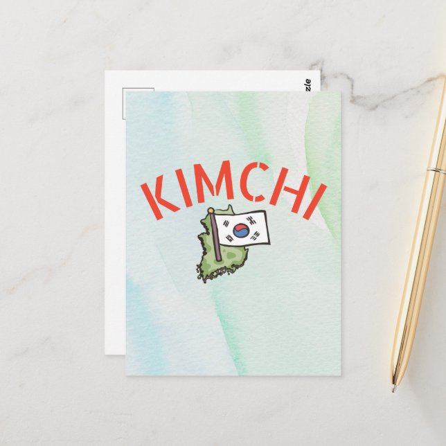 söt kimchi vykort (Fram/Back In Situ)
