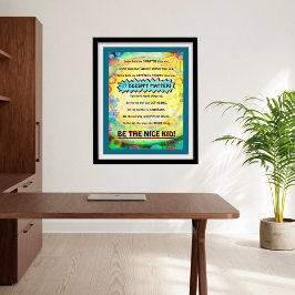 Söt Kindness School Nice Kid Studenter Poster
