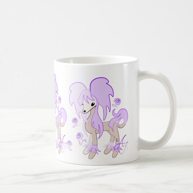 Söt kinesisk krönt lavendel kaffemugg (Höger)