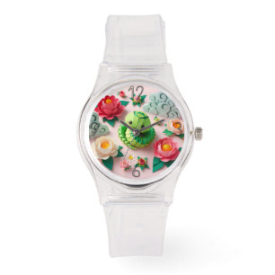 Söt kinesisk nyår orm Origami WGW1 Armbandsur