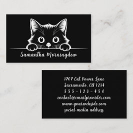 Söt Kisse Minimalistisk Design - KATT 1 Visitkort