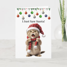 Söt Kisse Whimsical Katt Julhälsningskort Kort
