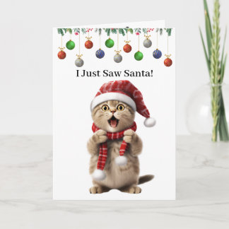 Söt Kisse Whimsical Katt Julhälsningskort Kort