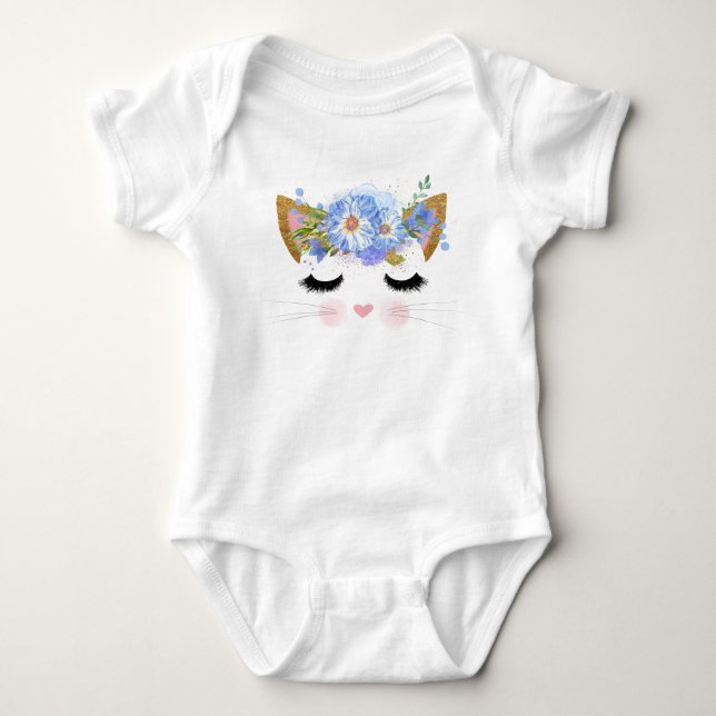 Söt Kitten Baby Tutu Bodykostym Tröja (Framsida)