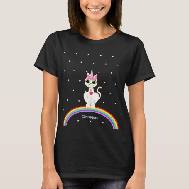 Söt Kitticorn T Shirt (Framsida)
