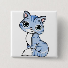 Söt Kitty-märke Knapp