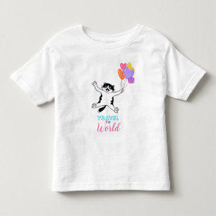 Söt Kitty Reser Jorden Runt T Shirt