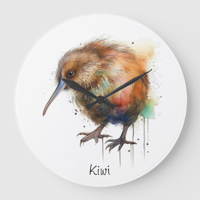 Söt Kiwi, anpassad Stor Klocka (Framsida)