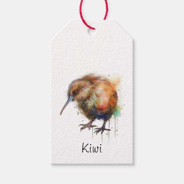 Söt Kiwi, anpassningsbar Presentetikett (Framsidan)