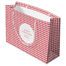 Söt Klassisk Röd Gingham Jul
