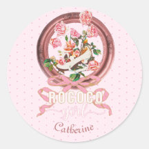 Söt Klassisk Rosa Rococo Flicka Rosor Båge Skor Na