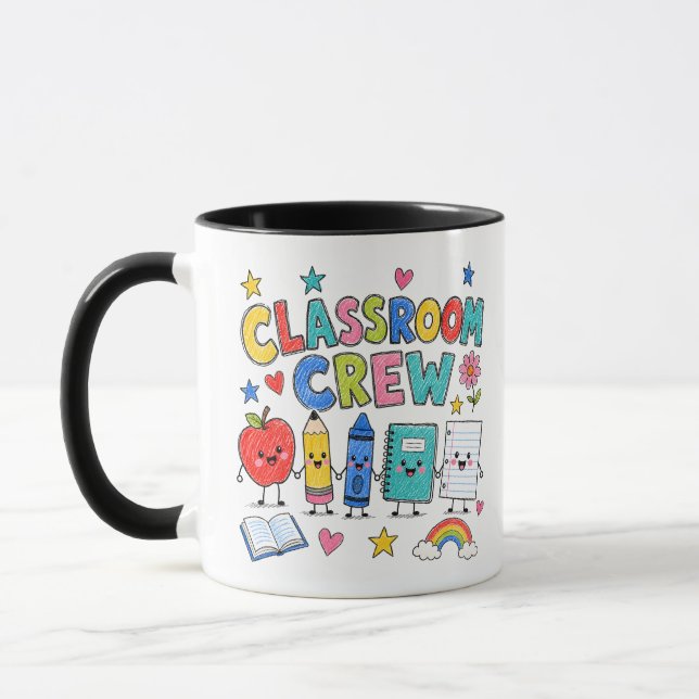 Söt klassrumsbesättning Lärare Klassrumsdekoration Mugg (Vänster)