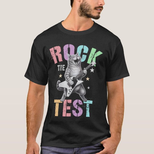 Söt KLIPPA PÅ TESTET Dag Testande Lärare Historia  T Shirt (Framsida)