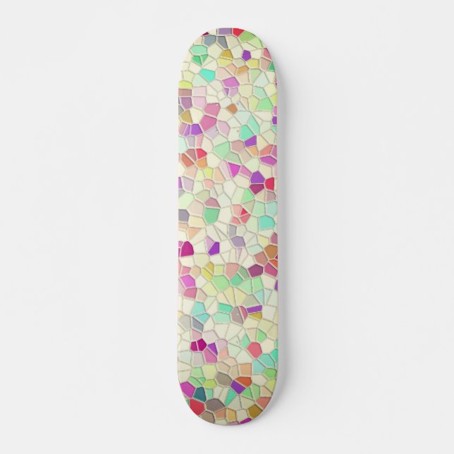 Söt, klippt glas 2 mini skateboard bräda 18,5 cm (Framsida)