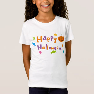 Söt klotter Glad Halloween Godis och pumpa druvor T Shirt