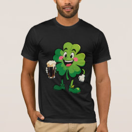 Söt klöver höjer ett glas t shirt