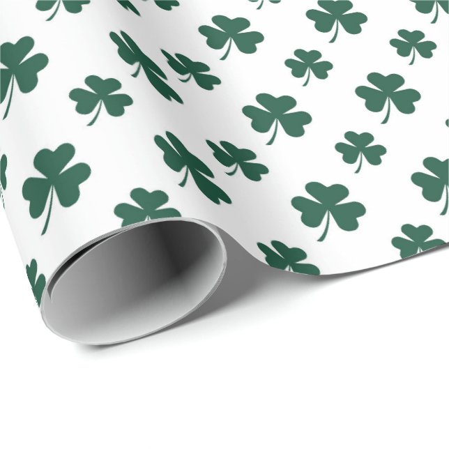 Söt klöver-mönstrad plattläggning för Saint Patric Presentpapper (Rullad Hörn)
