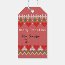 Söt Knittrådarn Skriv ut X Mas Sticka Mönster Red