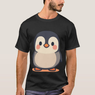 Söt knubbig pingvin Kawaii baby pingvin T Shirt
