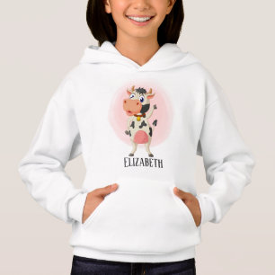 Söt ko älskare add namn Hoodie T Shirt