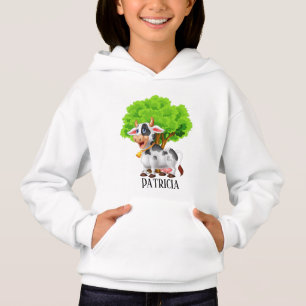 Söt ko älskare add namn Hoodie T Shirt