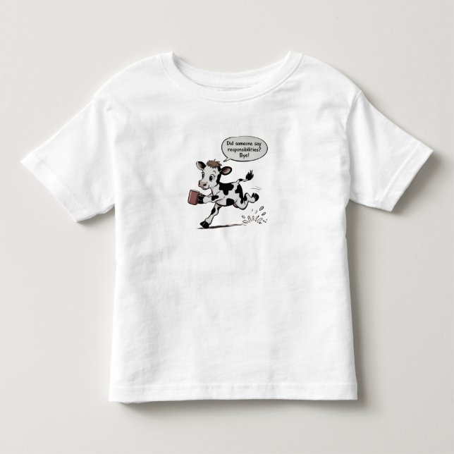 Söt Ko Ansvar Toddler tShirt T Shirt (Framsida)