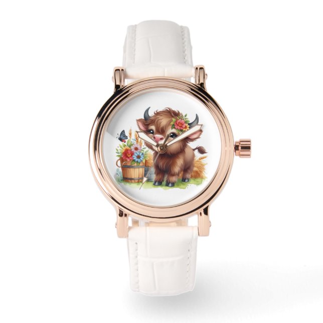 Söt ko armbandsur (Framsida)