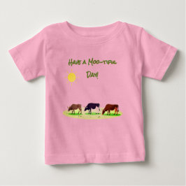 Söt Ko Gård Baby T-Shirt