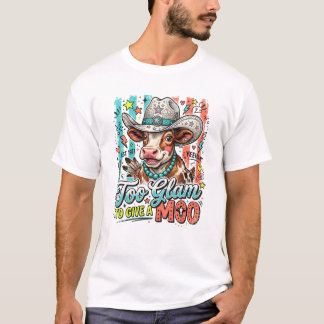 Söt ko i cowboyhatt vintage t shirt