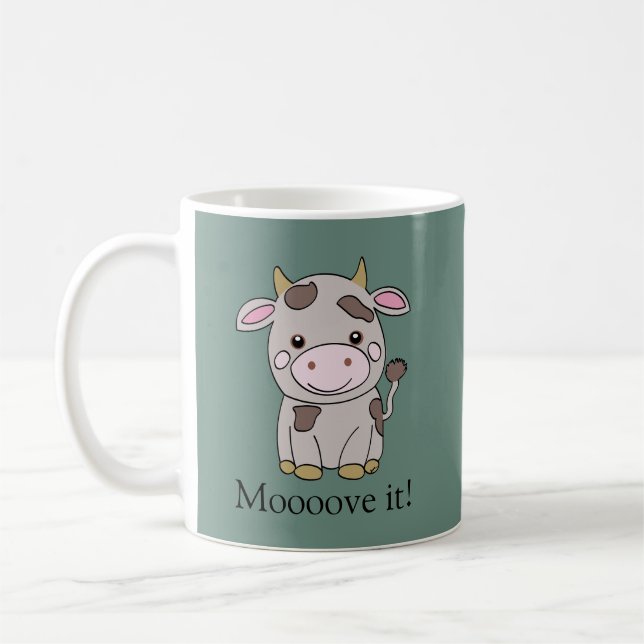 Söt ko kaffemugg (Vänster)