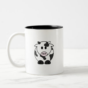 Söt Ko Kawaii-Mugg Två-Tonad Mugg