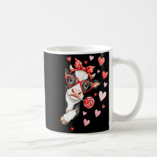 Söt ko med hjärtan & sötsaker - Alla hjärtans ko F Kaffemugg