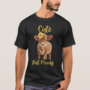 Söt Ko-Melankolisk Ko Älskare Bondgård Cowgirl Bab T Shirt