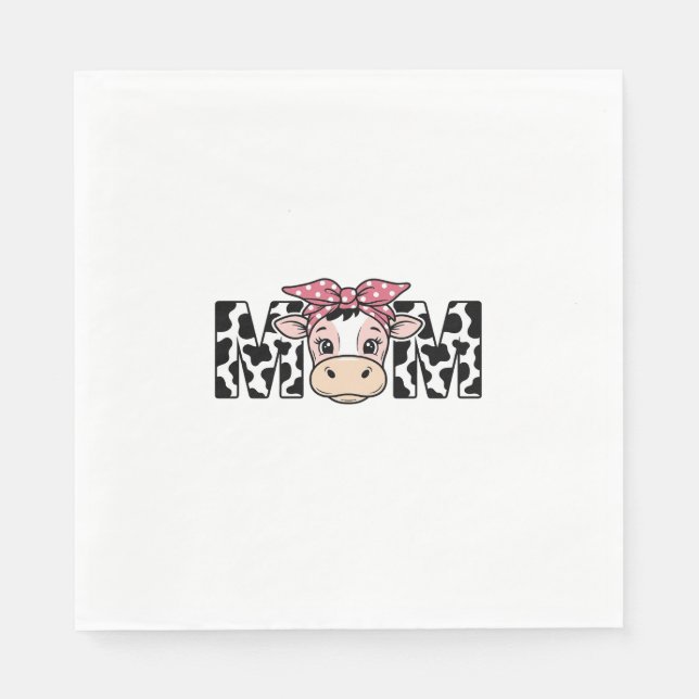 Söt Ko Mor Båge Grafisk Design_1 Pappersservett (Framsidan)
