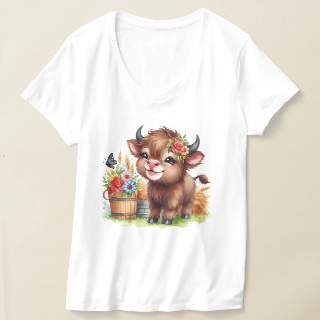 Söt ko t shirt (Laydown)