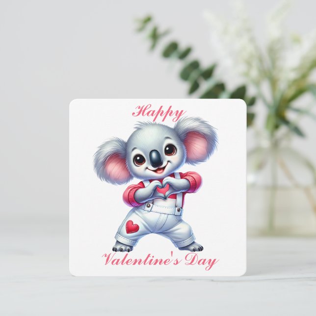 Söt Koala - Alla hjärtans dags-kort Tack Kort (Stående Fram)