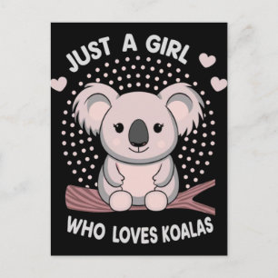 Söt Koala Barntröja Bara en Tjej som älskar Koalas Vykort