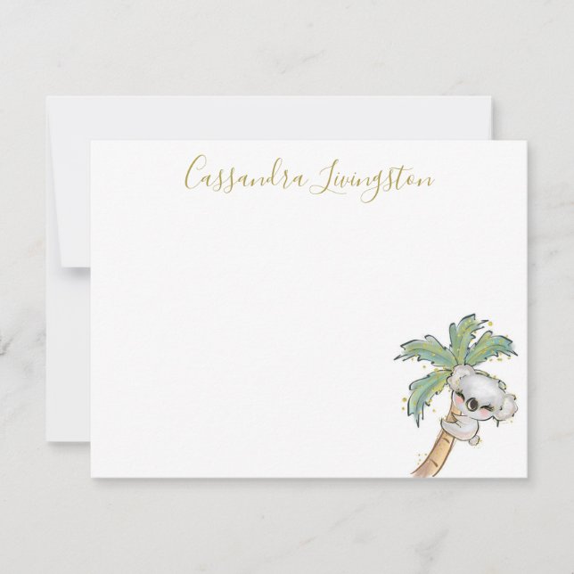 Söt Koala Björn Anteckningskort (Framsida)