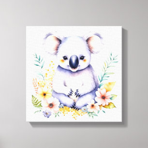 Söt Koala Björn Baby Rum Konst Canvastryck
