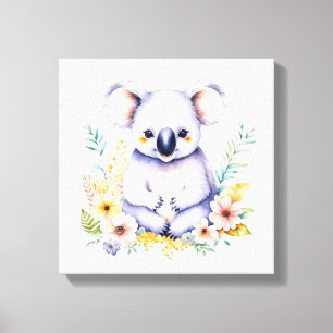 Söt Koala Björn Baby Rum Konst Canvastryck