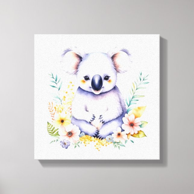 Söt Koala Björn Baby Rum Konst Canvastryck (Framsida)