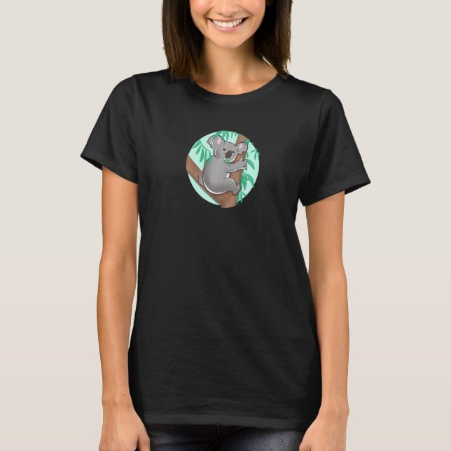Söt Koala Björn För Koala T Shirt (Framsida)