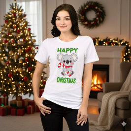 Söt Koala Björn Glad Jul T-Shirt
