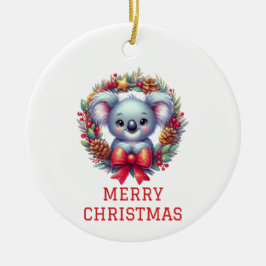 Söt Koala Björn Jul Julgransprydnad Keramik