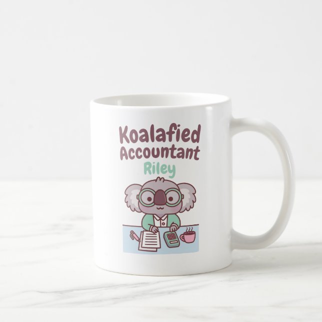 Söt Koala Björn Koalafied Redovisning Roligt Prese Kaffemugg (Höger)